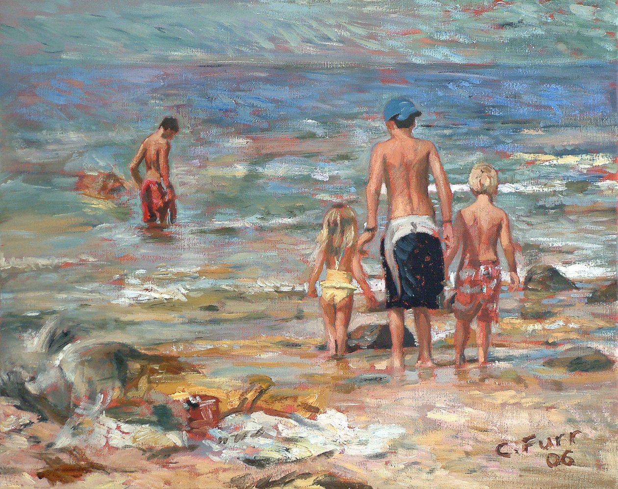 海滩风光》，2006 年（亚麻布油画） 作者 克里斯蒂安·福尔