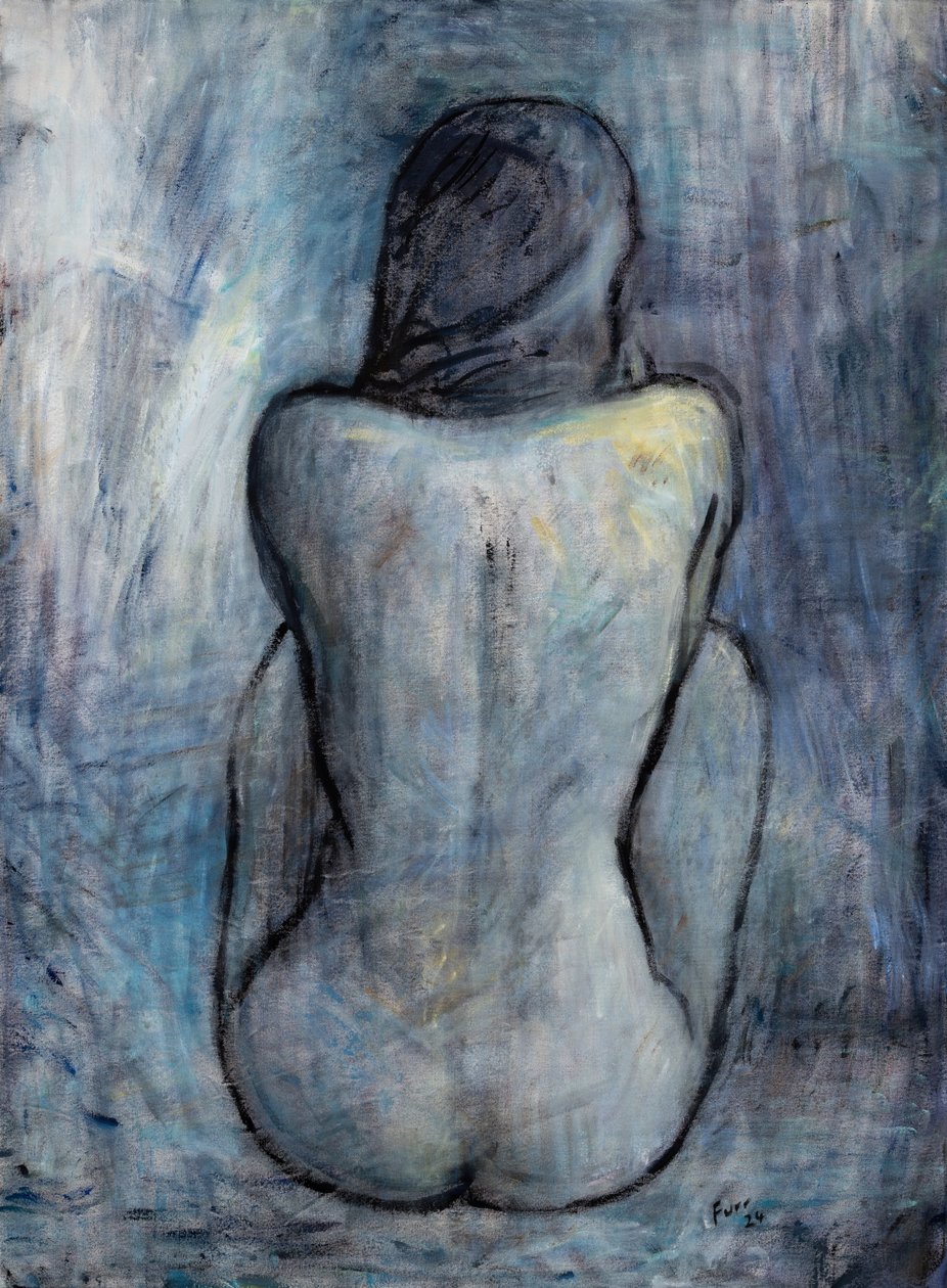 蓝色裸体 2024（布面油画） 作者 克里斯蒂安·福尔