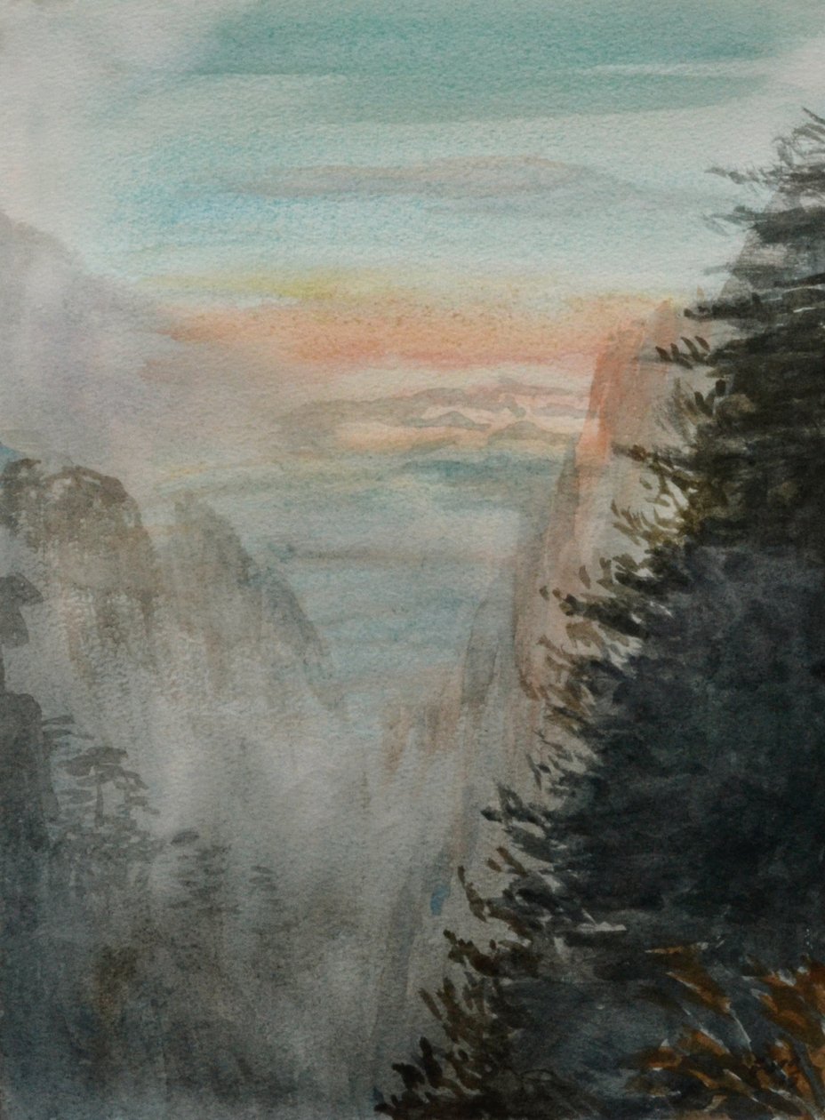 梦回排云亭》，2015（纸本水彩画） 作者 克里斯蒂安·福尔