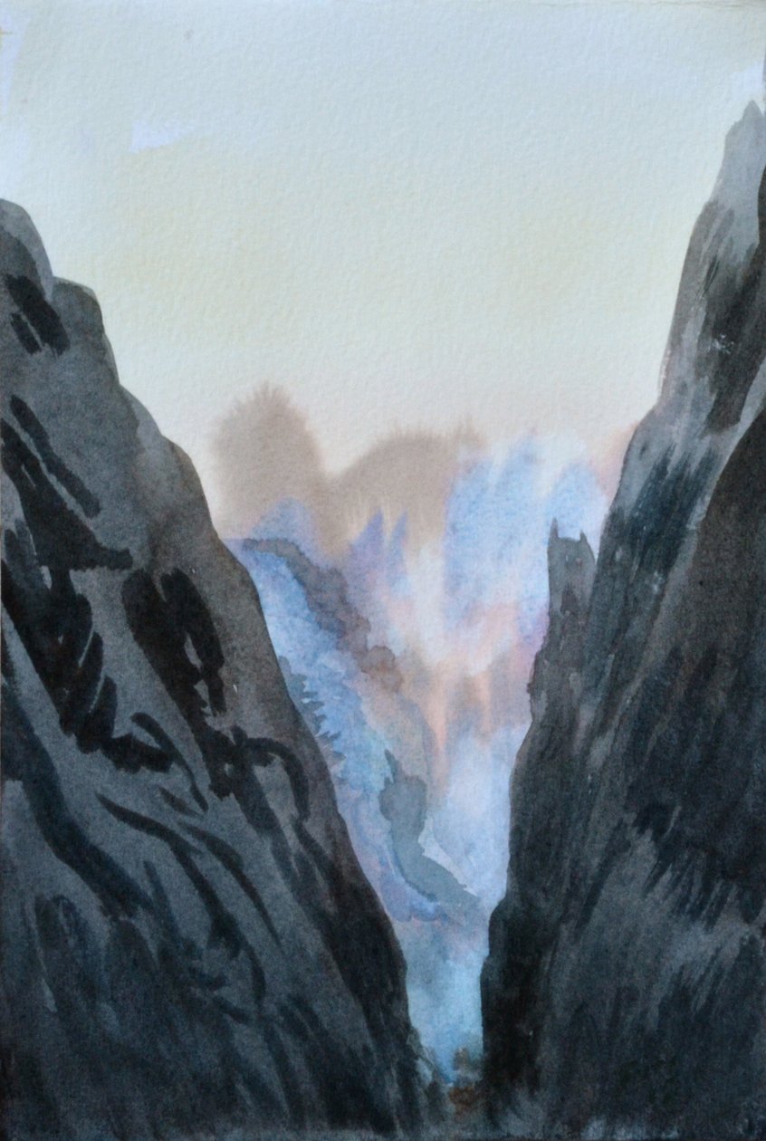 火焰山》，2015 年（纸上水彩） 作者 克里斯蒂安·福尔
