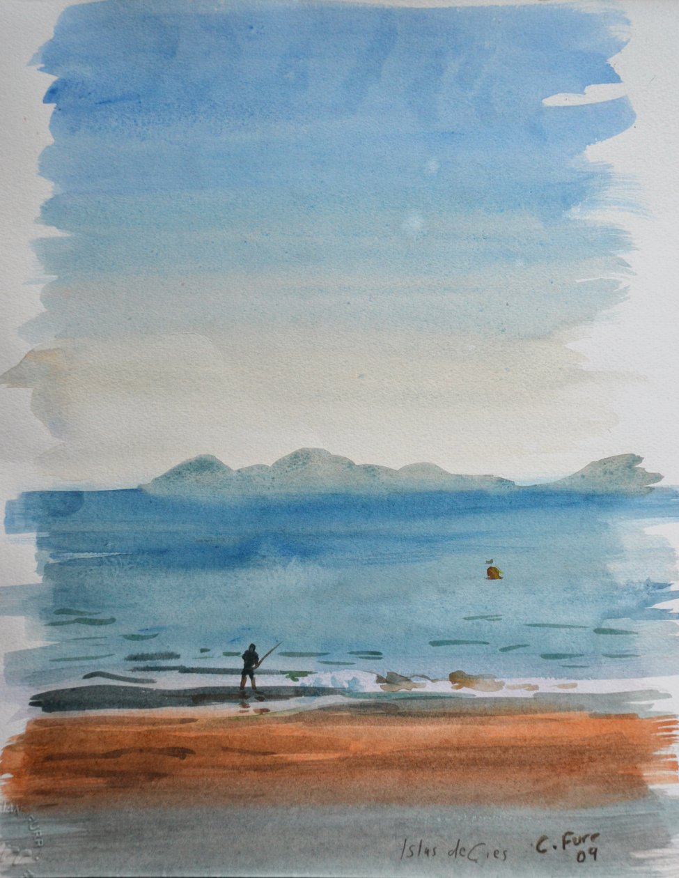 西斯岛，2013 年（水彩画） 作者 克里斯蒂安·福尔