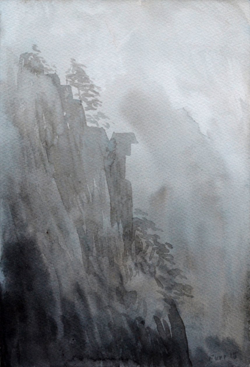 灵石》，2015 年（纸上水彩） 作者 克里斯蒂安·福尔
