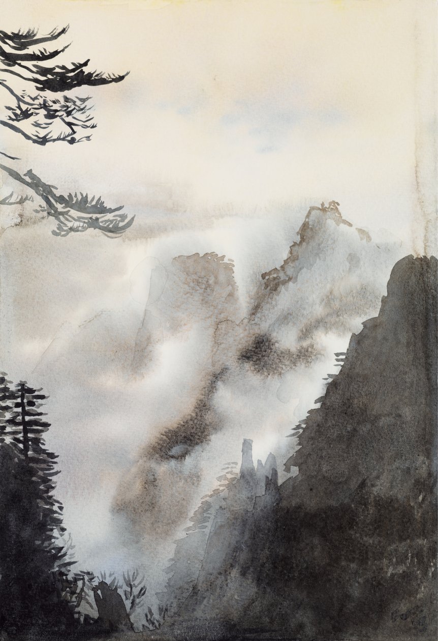 开始相信》，2015 年（纸上水彩） 作者 克里斯蒂安·福尔