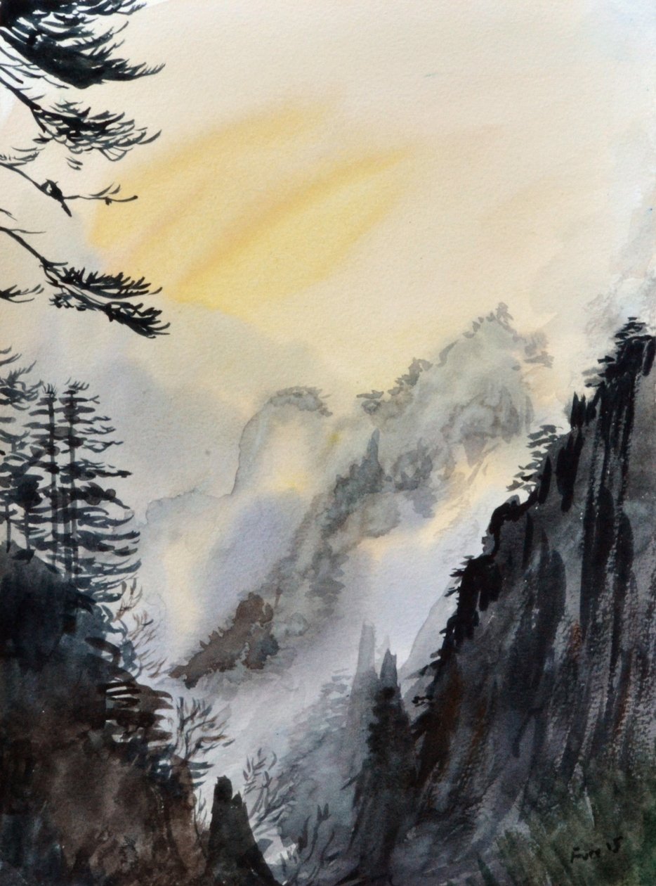 黄云，2015（纸上水彩） 作者 克里斯蒂安·福尔