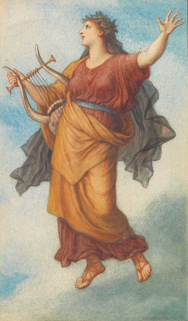 缪斯-波利希米亚》，1892年。 作者 克里斯蒂安·格里彭克尔