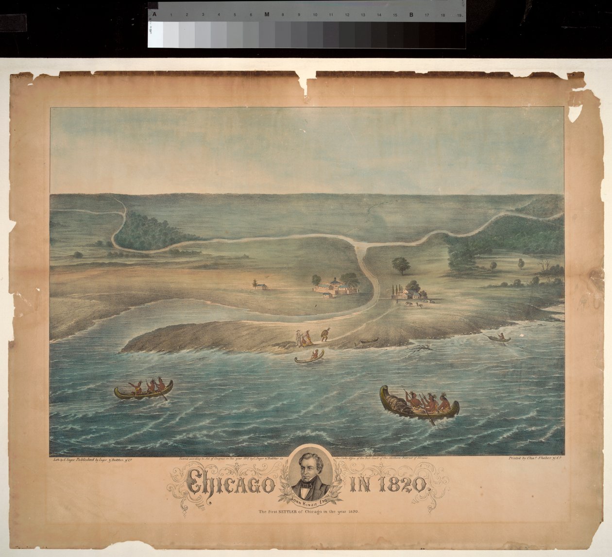 芝加哥于1820年，1867年 作者 克里斯蒂安·英格