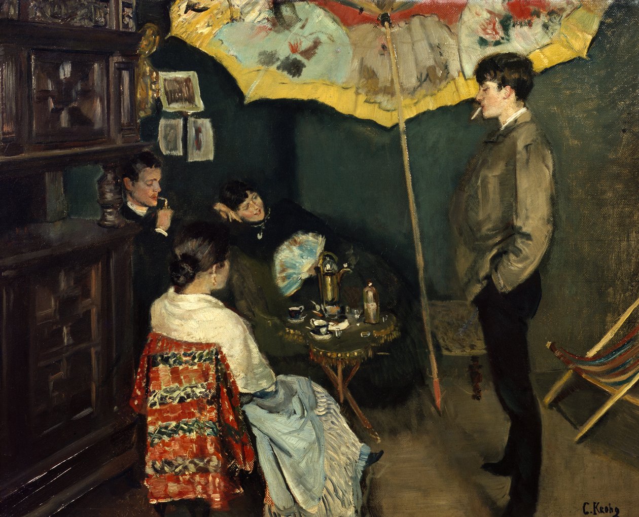 我工作室的一角 作者 克里斯蒂安·克罗格（Christian Krohg）