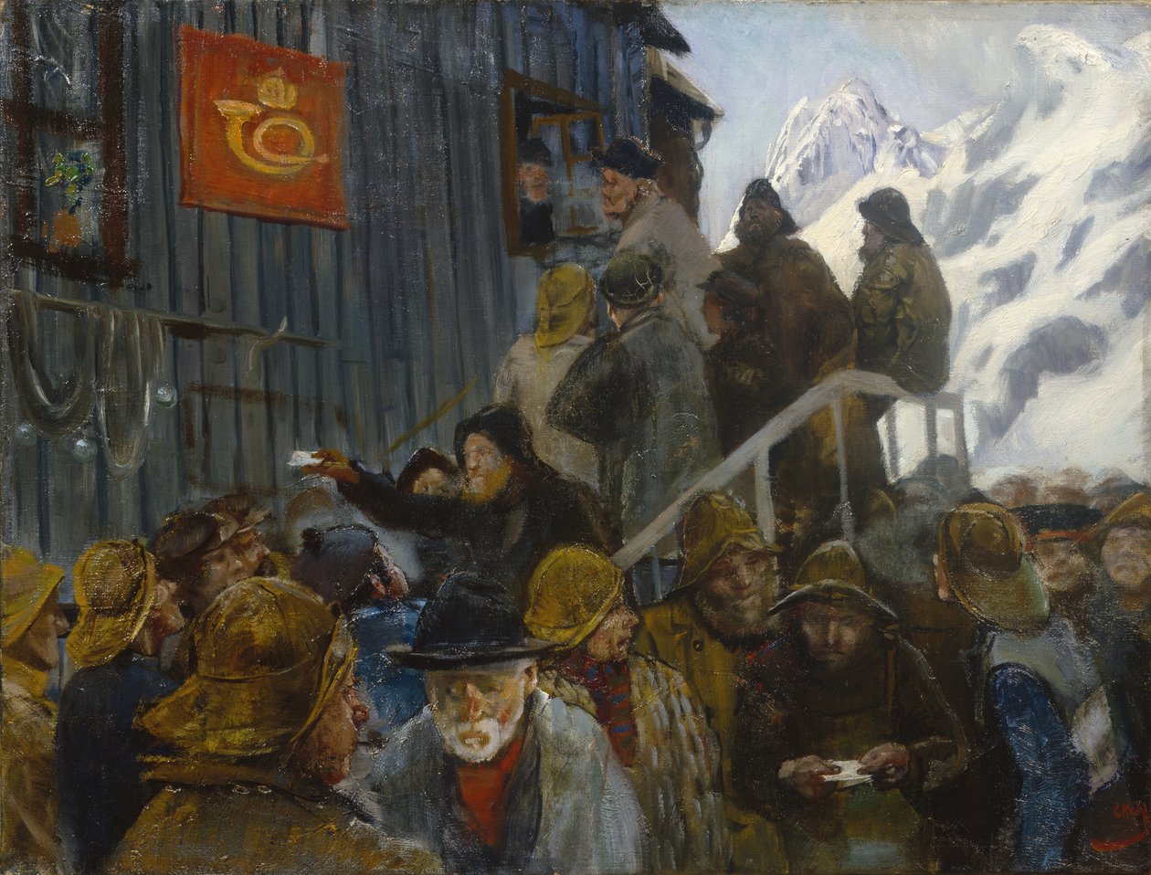 邮政到达（布面油画） 作者 克里斯蒂安·克罗格（Christian Krohg）