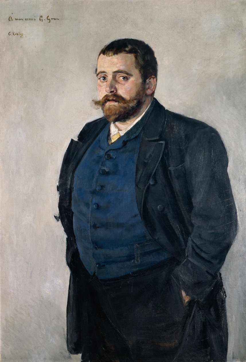 格哈德-格兰（1856-1925），北欧文学教授 作者 克里斯蒂安·克罗格（Christian Krohg）