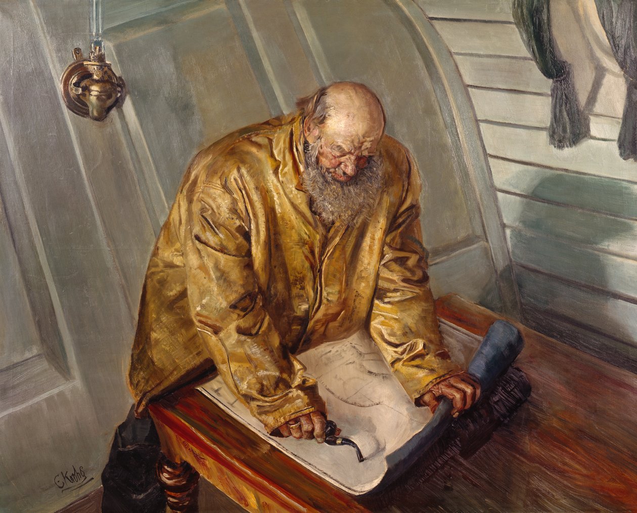 泥水（布面油画） 作者 克里斯蒂安·克罗格（Christian Krohg）