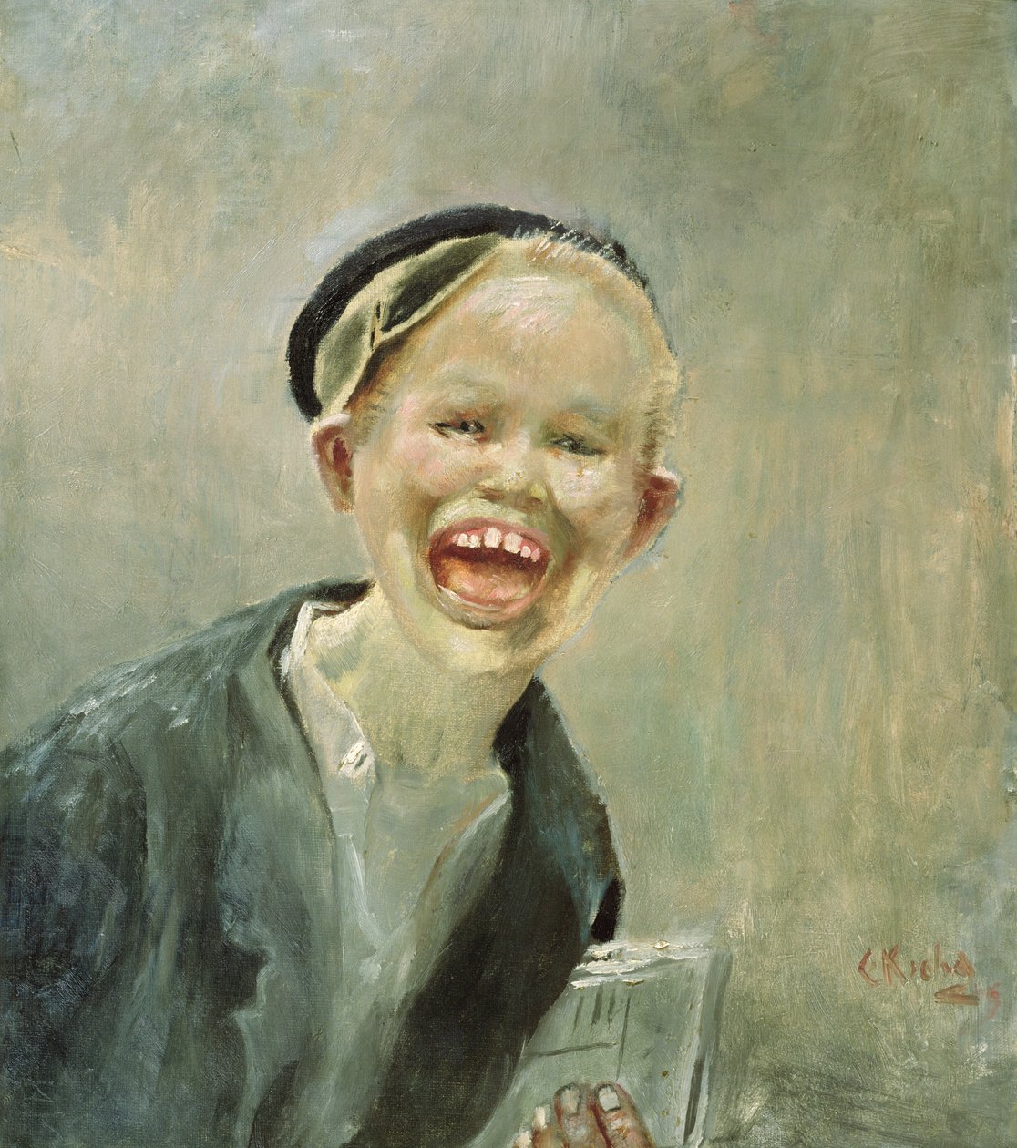 报童（布面油画） 作者 克里斯蒂安·克罗格（Christian Krohg）