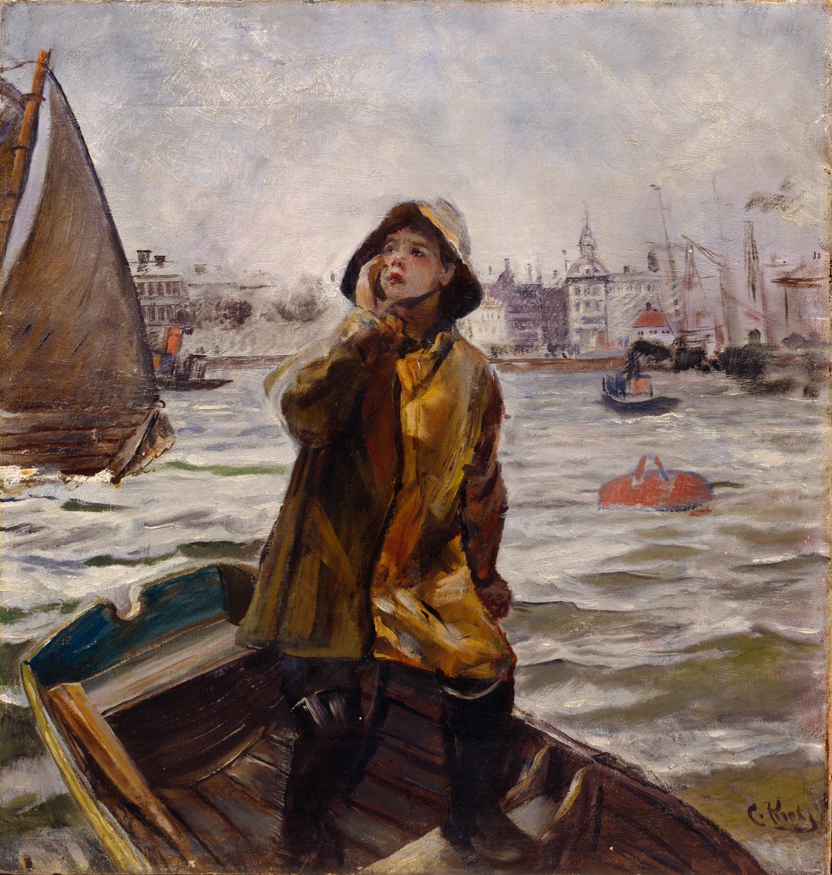 Bergens Våg（海湾）的飞行员男孩 作者 克里斯蒂安·克罗格（Christian Krohg）