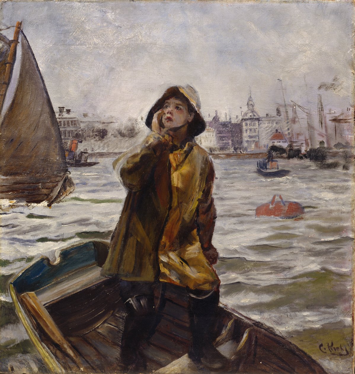 领航男孩，贝根斯湾 作者 克里斯蒂安·克罗格（Christian Krohg）