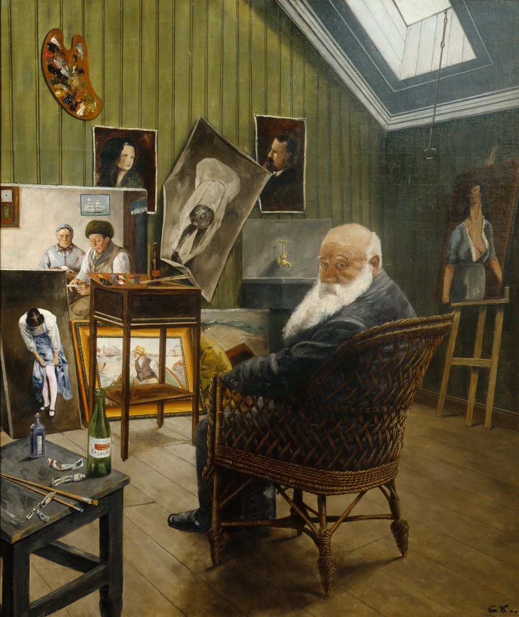 自画像 作者 克里斯蒂安·克罗格（Christian Krohg）