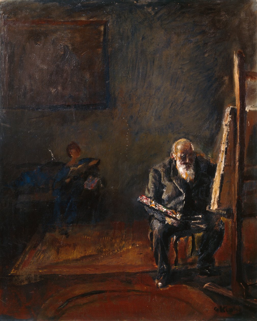 画架上的自画像 作者 克里斯蒂安·克罗格（Christian Krohg）