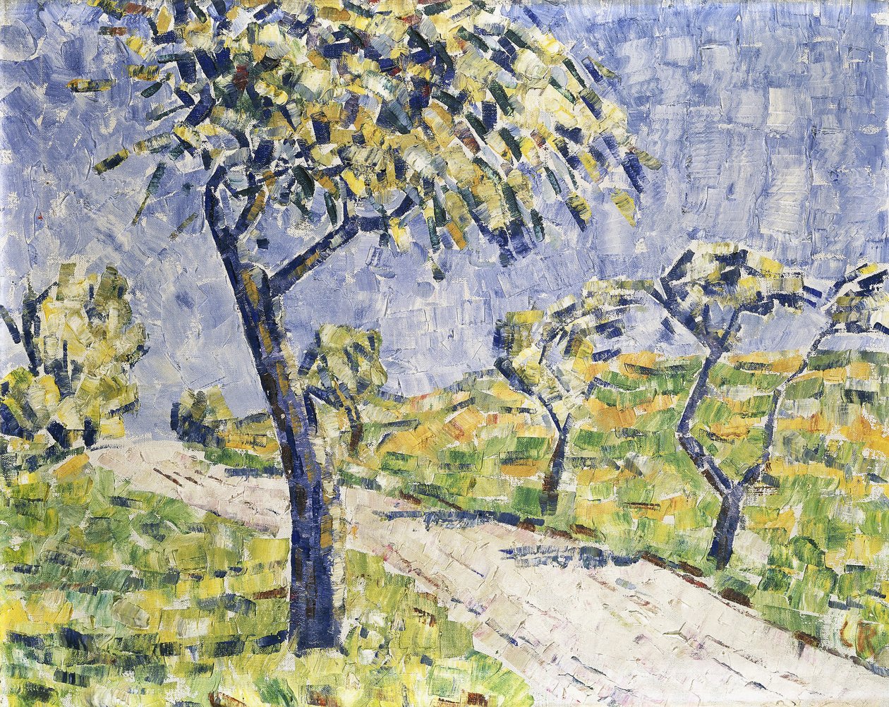 秋天的风景； Herbstlandschaft，约1907年（布面油画） 作者 克里斯蒂安·罗夫斯