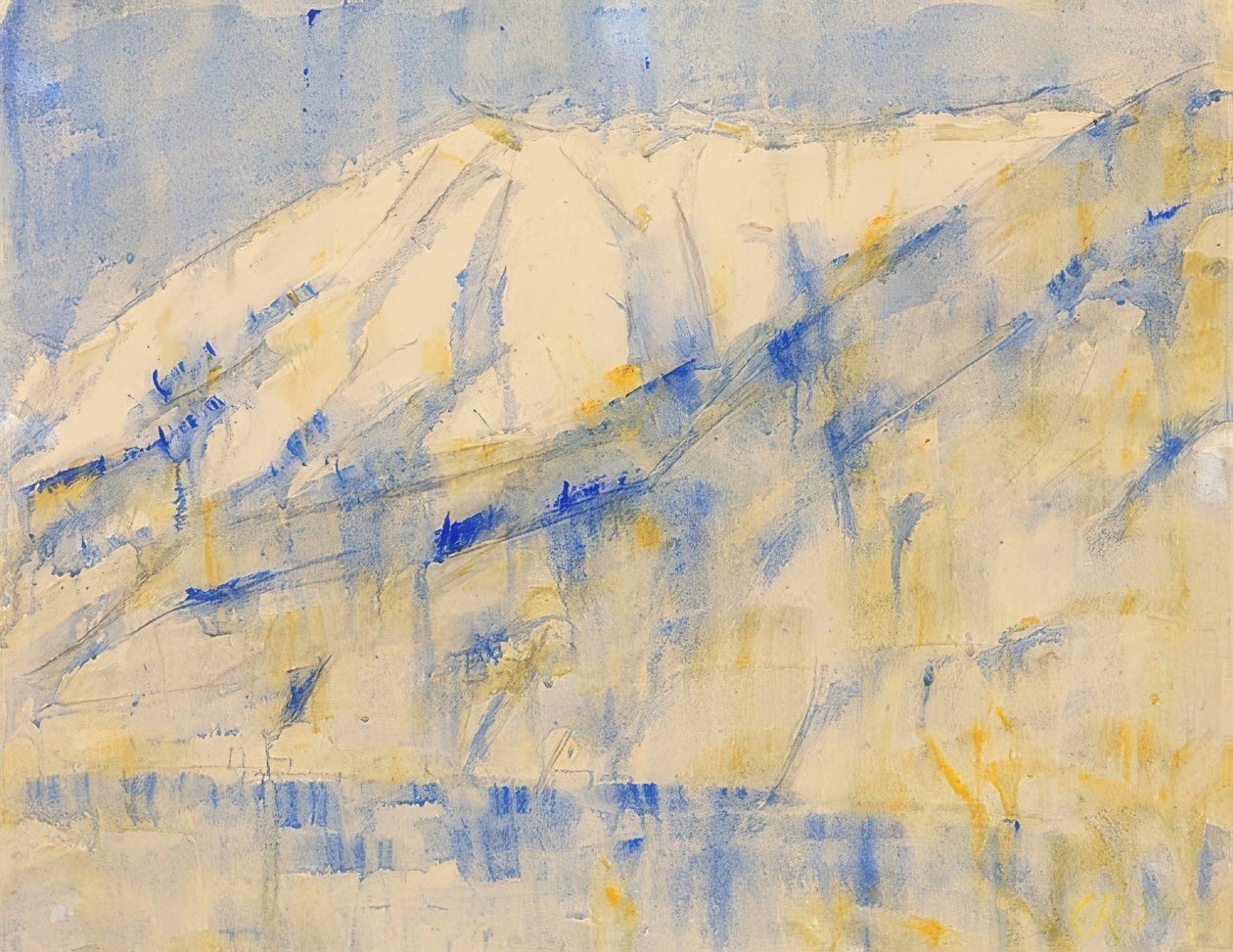 在卢加诺附近的雪山。 1934年 作者 克里斯蒂安·罗夫斯