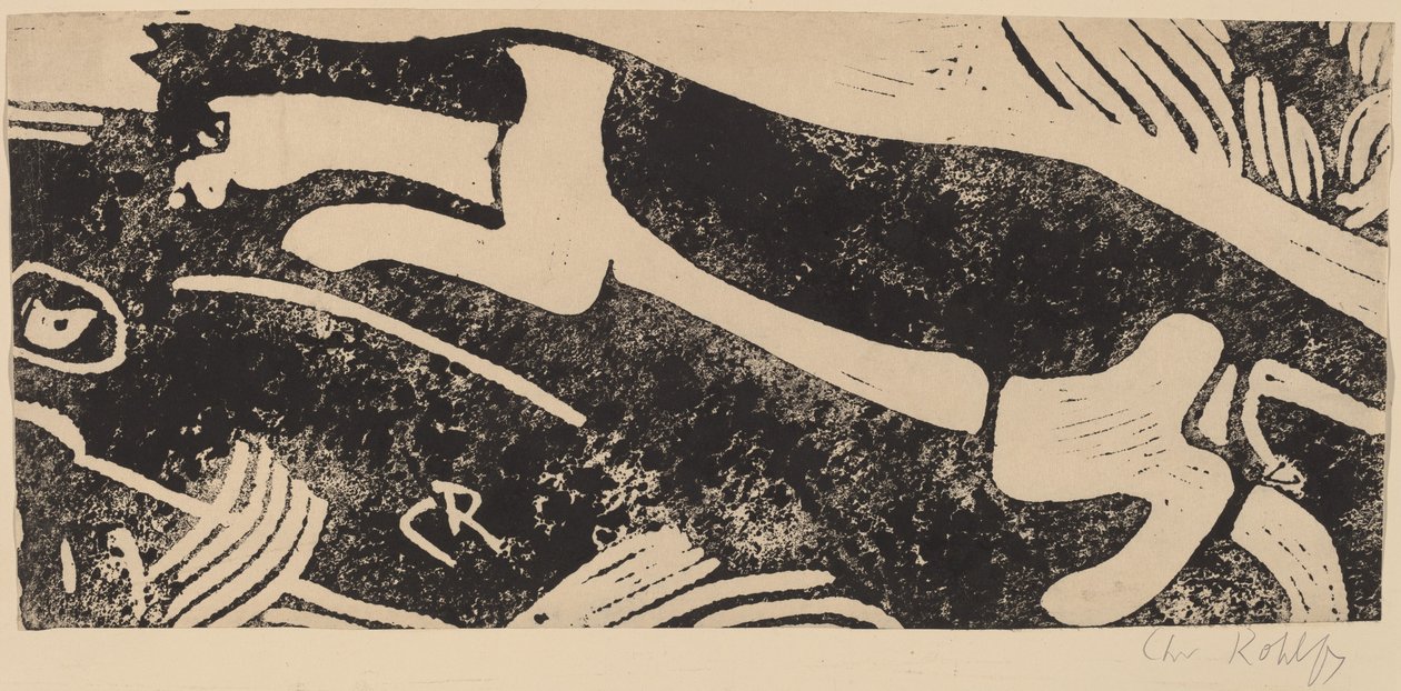 猫和老鼠，1912-1913。 作者 克里斯蒂安·罗夫斯