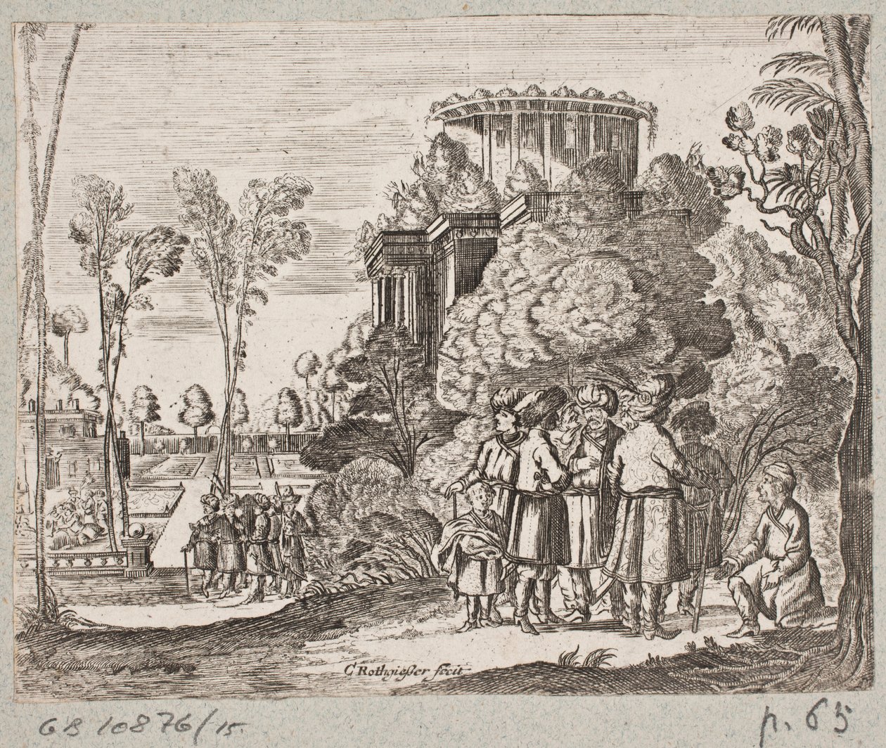 插图 til Adam Olearius，"Persianischer Rosenthal von einem Sinnreichen Poeten Schich Saadi[......]"，石勒苏益格，1660 年 作者 克里斯蒂安·罗斯吉瑟