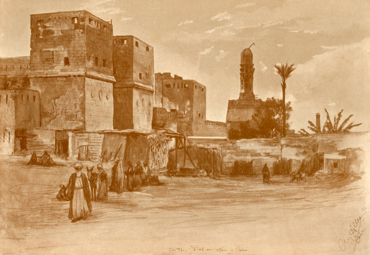 开罗的Bab al-Nasr门，1898年。 作者 克里斯蒂安·威廉·艾尔斯