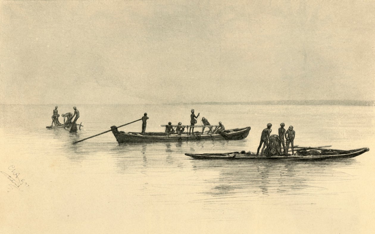 渔船，锡兰，1898年。   作者 克里斯蒂安·威廉·艾尔斯