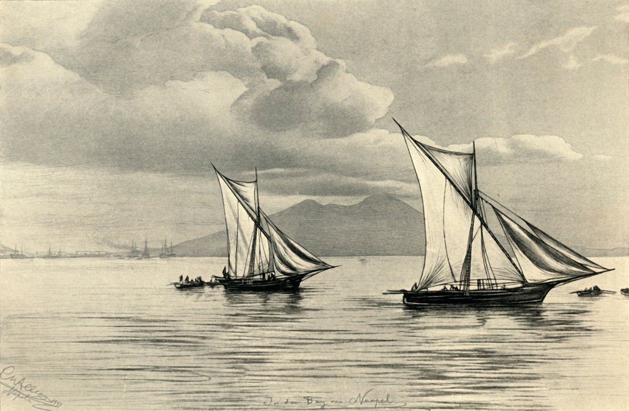 在那不勒斯湾，1898年。 作者 克里斯蒂安·威廉·艾尔斯
