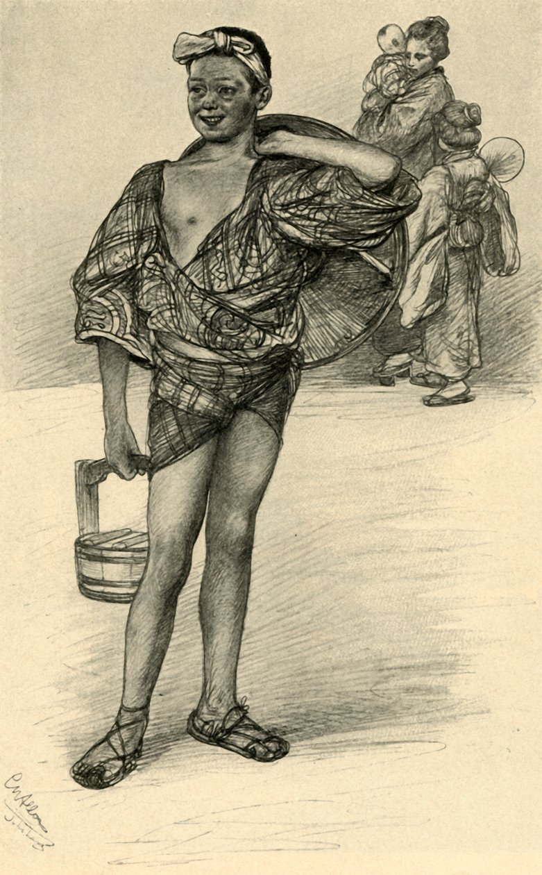 日本男孩，1898年。   作者 克里斯蒂安·威廉·艾尔斯