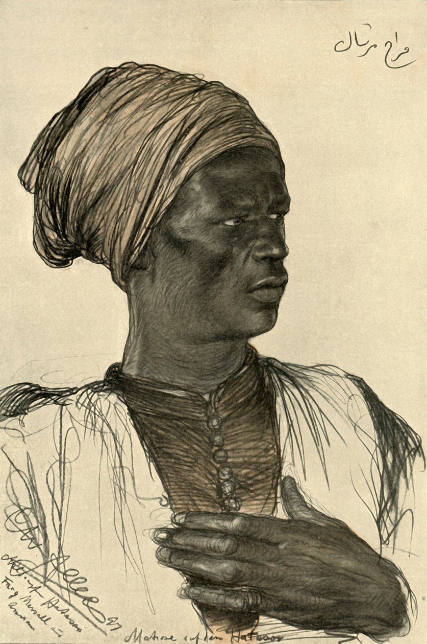 男子在 "Hatasoo "号汽船上，埃及，1898年。   作者 克里斯蒂安·威廉·艾尔斯