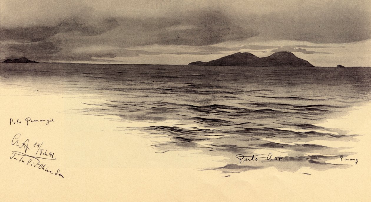 Caller岛，马来亚，1898年。 作者 克里斯蒂安·威廉·艾尔斯