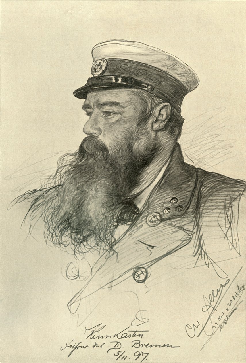 不来梅 "号的船长，1898年。   作者 克里斯蒂安·威廉·艾尔斯