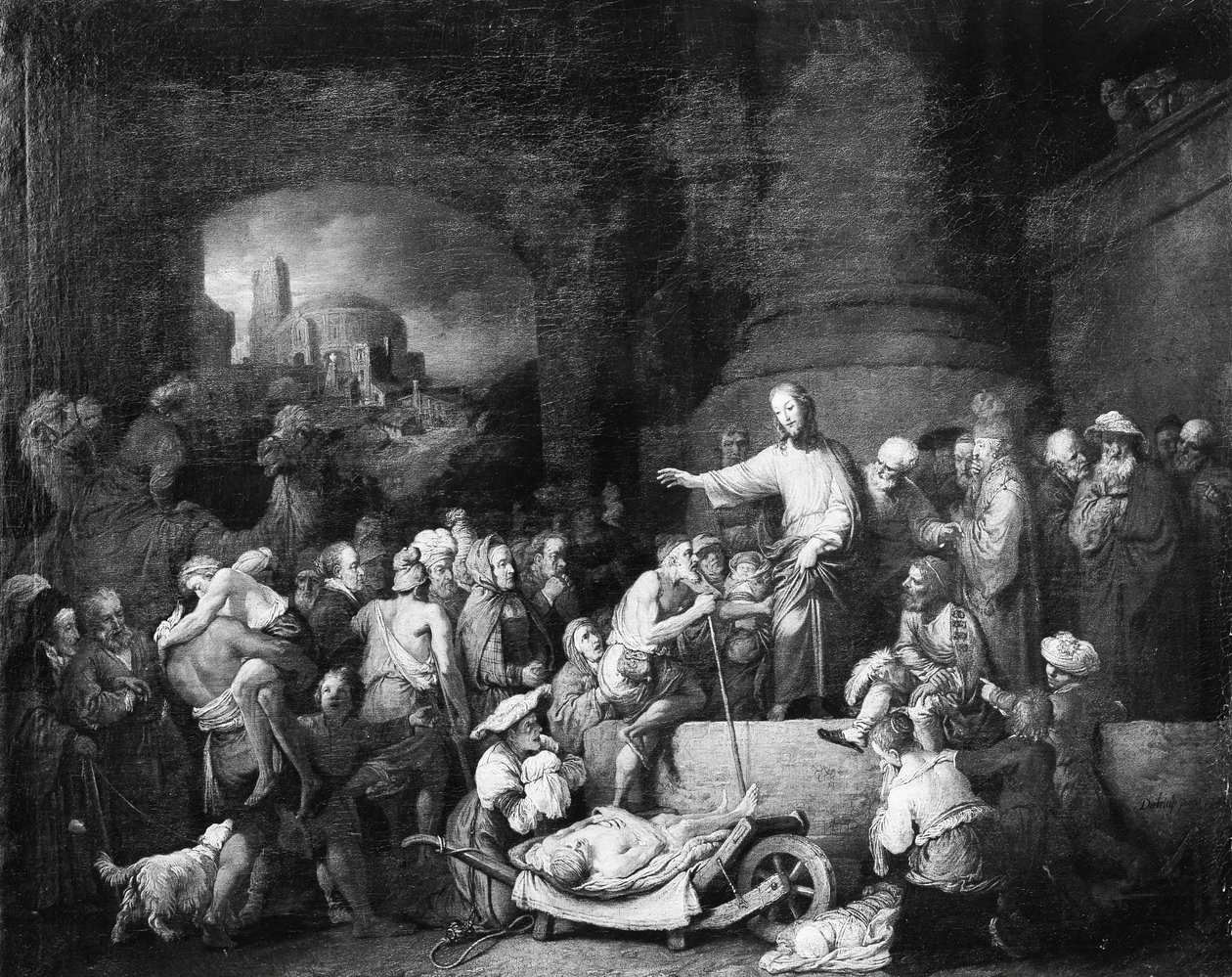 基督医治病人，1742年。 作者 克里斯蒂安·威廉·欧内斯特·迪特里希