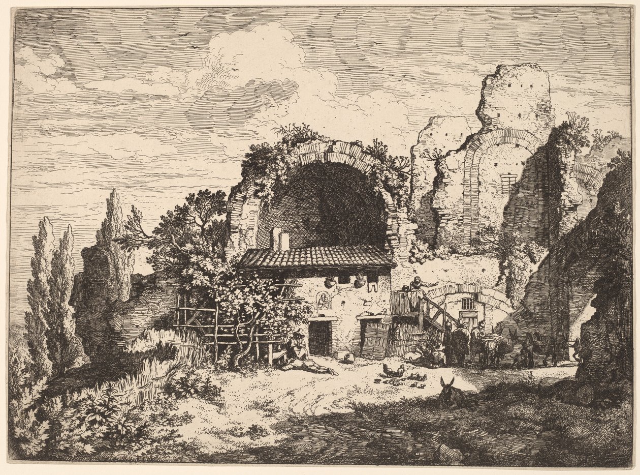 骡子客栈 作者 克里斯蒂安·威廉·恩斯特·迪特里希（Christian Wilhelm Ernst Dietrich），模仿彼得·范·拉尔