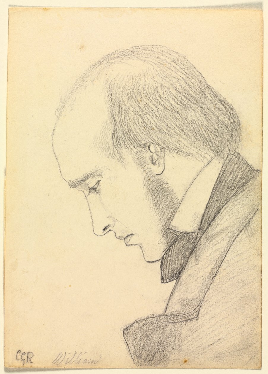威廉-迈克尔-罗塞蒂的画像，约1853年。 作者 克里斯蒂娜（Christina Georgina）Rossetti