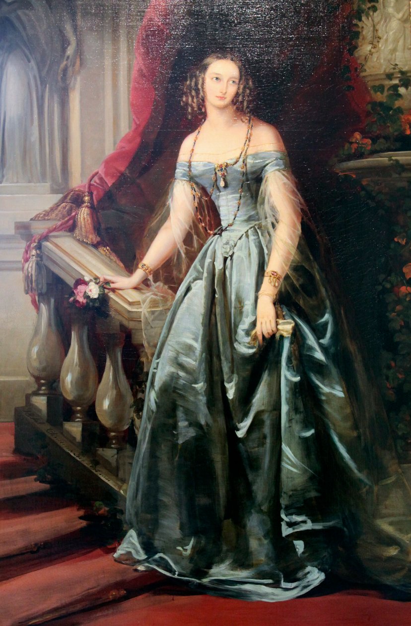 大公夫人奥尔加-尼古拉耶夫娜的肖像》，1841年。   作者 克里斯蒂娜·罗伯逊（Christina Robertson）