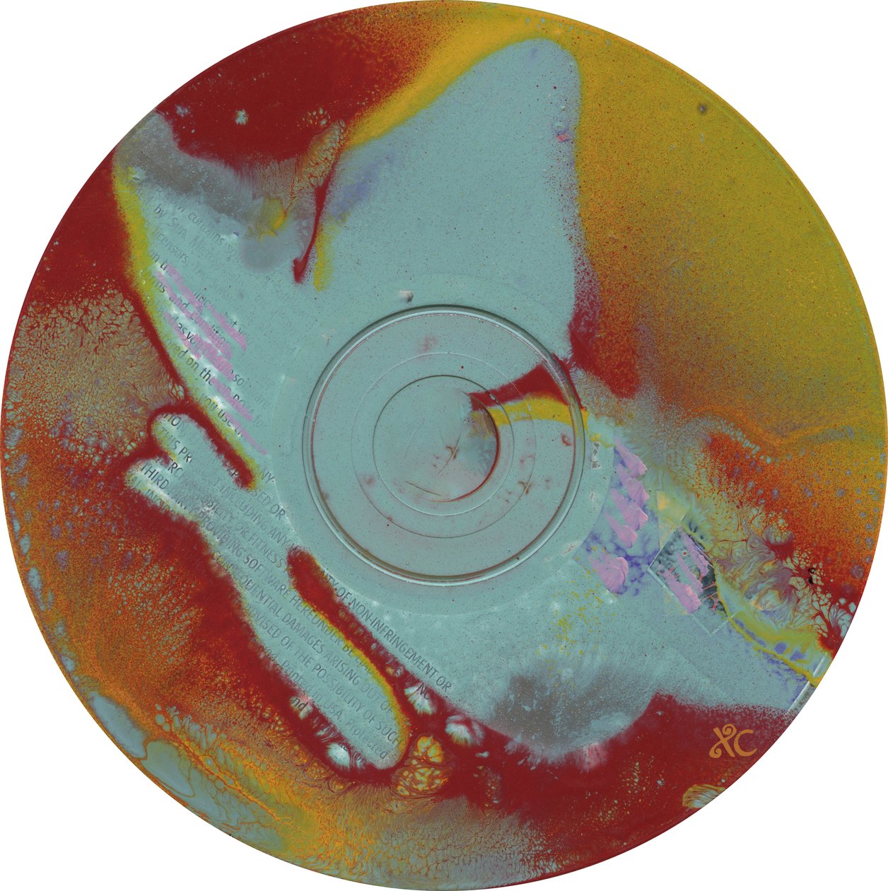 蝴蝶，约 2023 年（丙烯，CD 上） 作者 克里斯蒂娜·萨吉