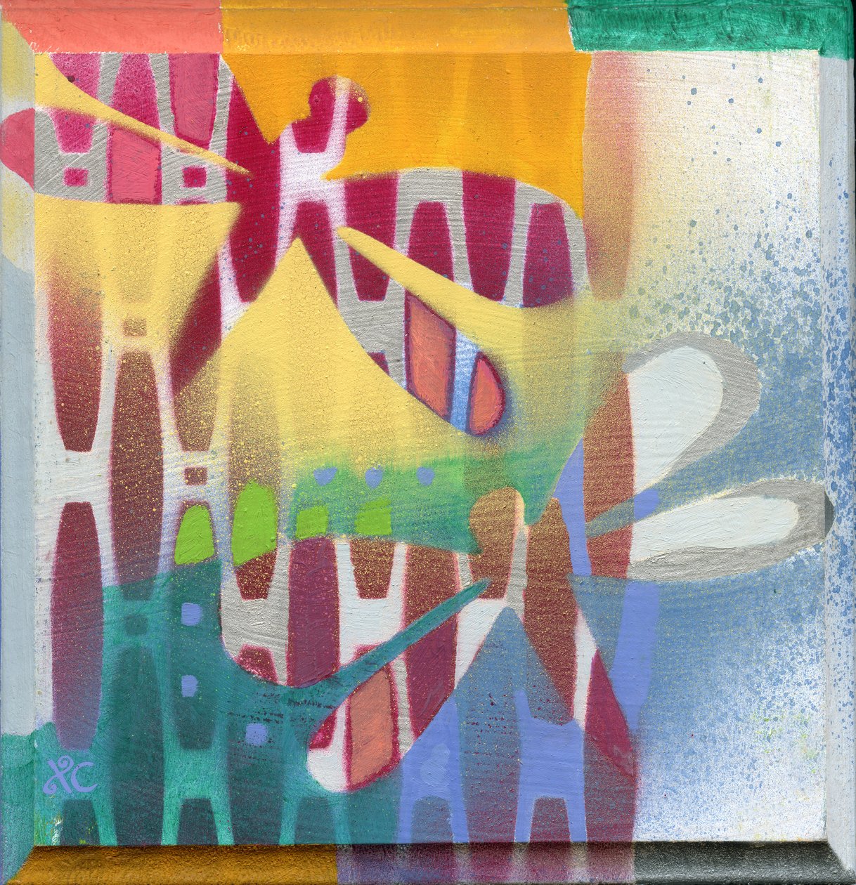 夏天的蜻蜓，2008 年（丙烯酸画板） 作者 克里斯蒂娜·萨吉