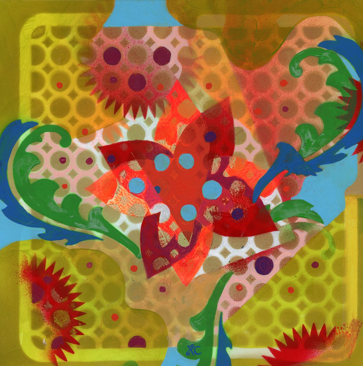 调解 39，c. 2017 （丙烯酸画板） 作者 克里斯蒂娜·萨吉