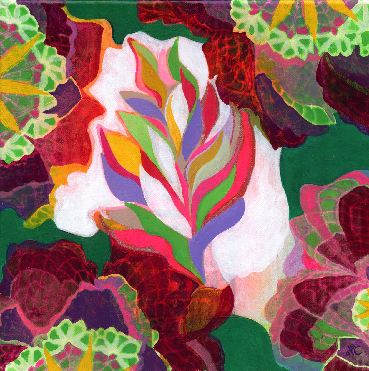 冥想 37，c 2017（丙烯酸画布） 作者 克里斯蒂娜·萨吉