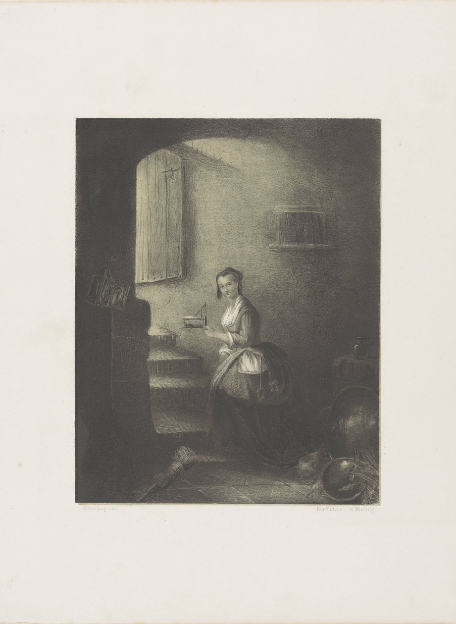 妇女与捕鼠器 作者 克里斯托夫·比绍普（Christoffel Bisschop）