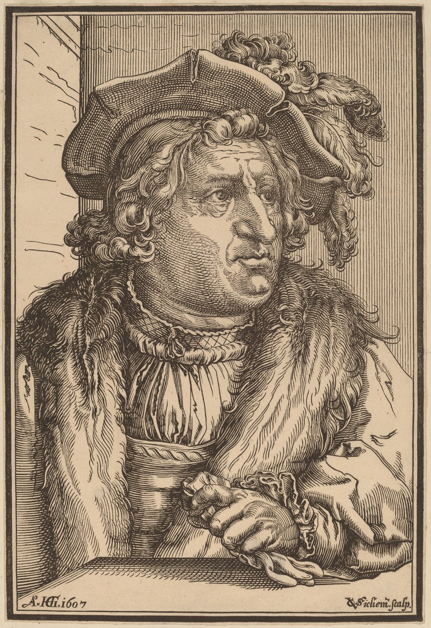 带帽子的人 作者 Christoffel van Sichem I 在 Hendrik Goltzius 之后