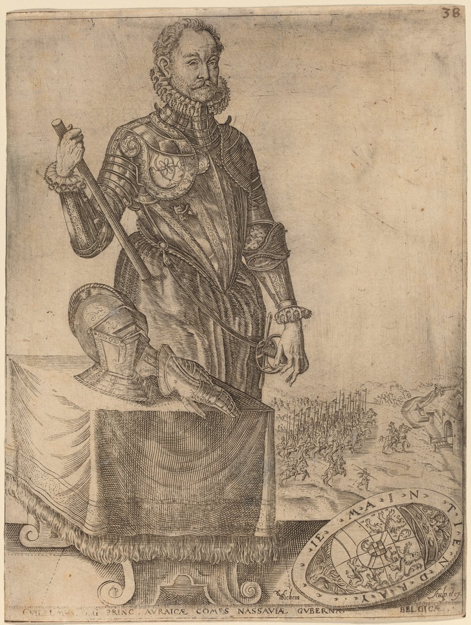 纳索的威廉，奥兰治王子 作者 Christoffel van Sichem I 在 Hendrik Goltzius 之后