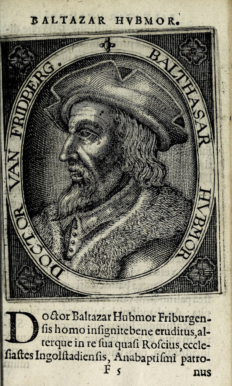 巴尔塔萨-胡布迈尔，插图来自 "Apocalypsis insignium aliquot haeresiarcharum"，由Hendrik van Haestens出版，阿姆斯特丹 作者 克里斯托弗·范·西赫姆