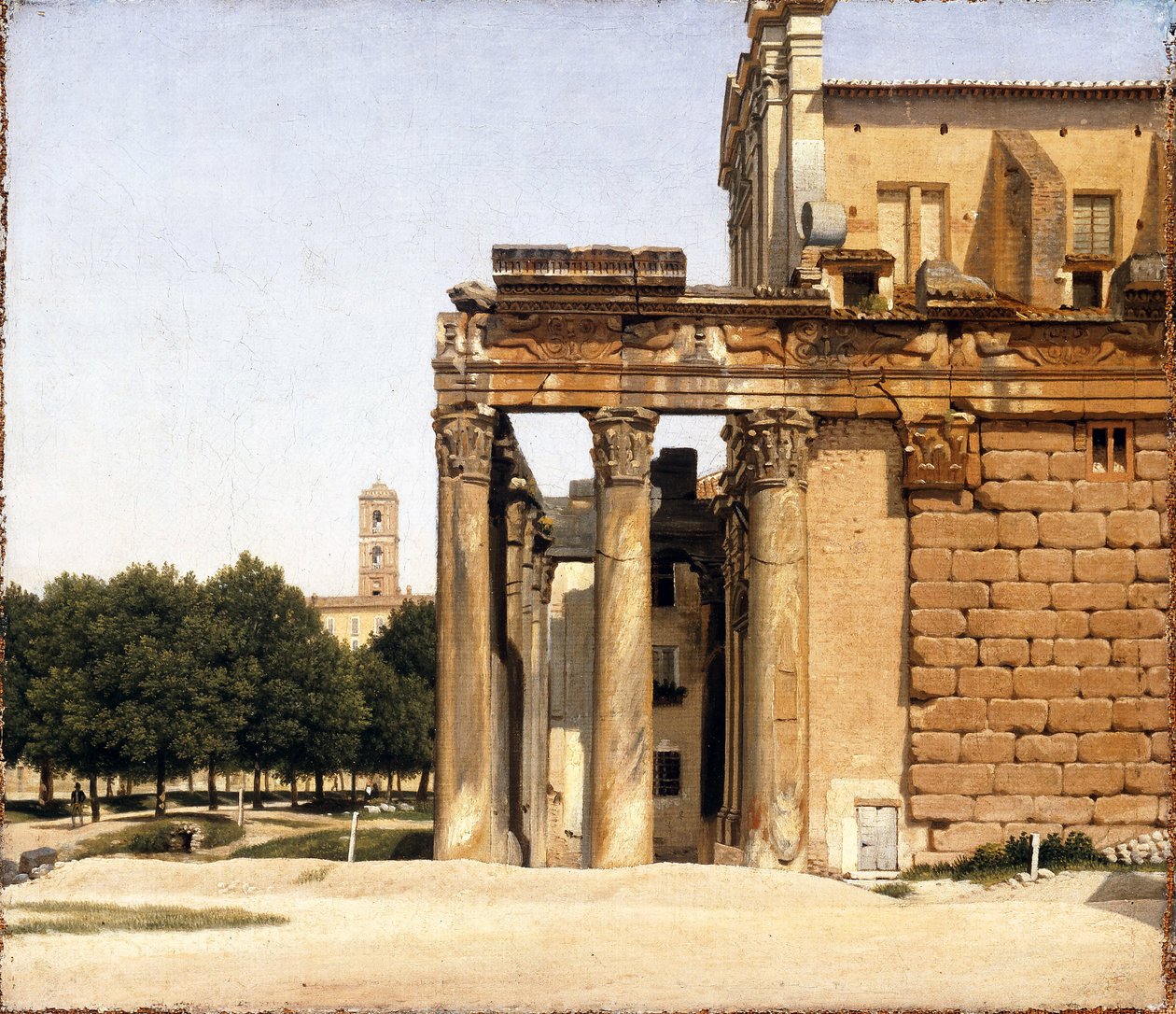 Vue de la via Sacra, Rome - Christoffer Wilhelm Eckersberg (1783-1853) View of Via Sacra, Rome Oil on canvas 1814 Ny Carlsberg Glyptotek 28x33 作者 克里斯托弗·威廉·埃克斯伯格