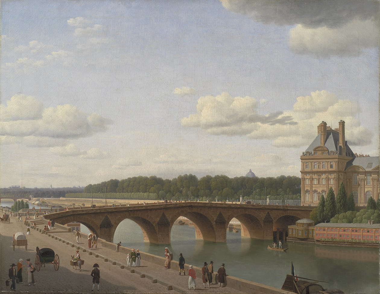 Pont Royal从Qui Voltaire看到，1812年 作者 克里斯托弗·威廉·埃克斯伯格