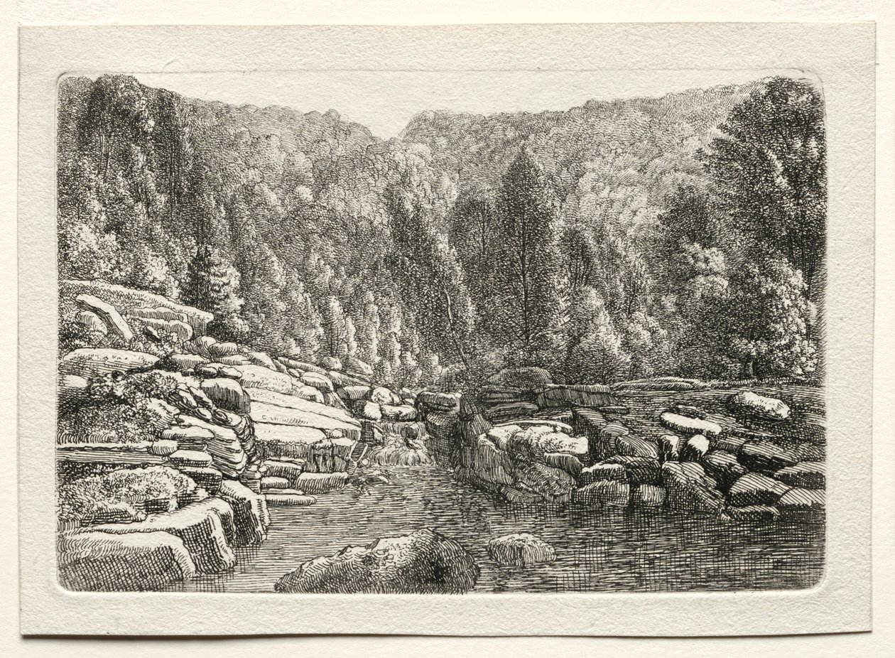 山里的水，约1790-1800年。 作者 克里斯托夫·内特