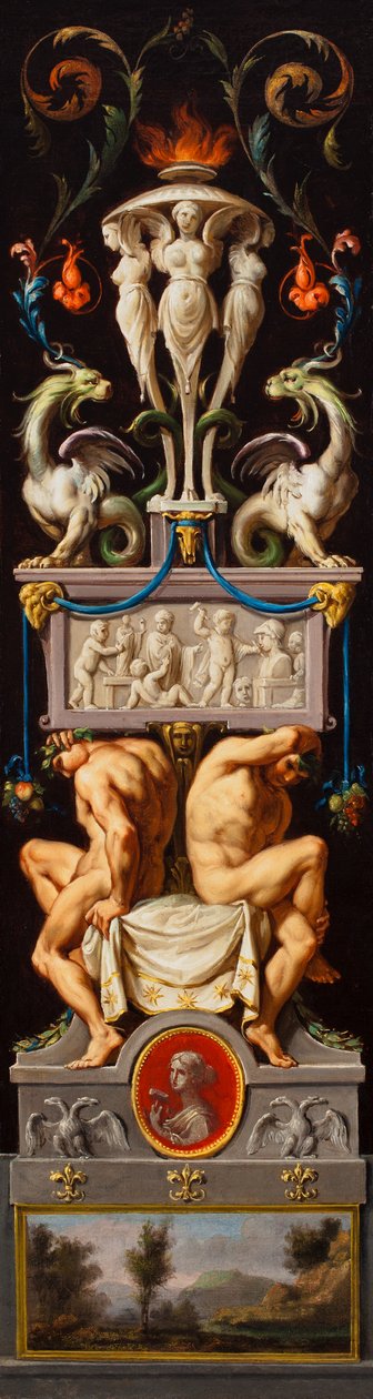 伊格诺迪和怪人以及雕塑寓言构图研究》，约 1776 年（布面油画） 作者 克里斯托弗·安特伯格