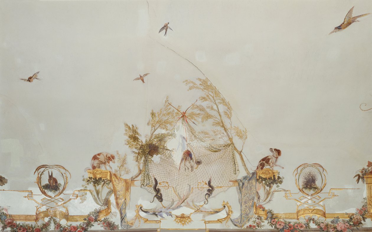 Grande Singerie，细节，c.1735（壁画） 作者 克里斯多夫·休特