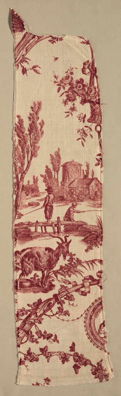 铜版印刷的棉花碎片，约1789年。 作者 克里斯托夫·菲利普·奥伯坎普夫