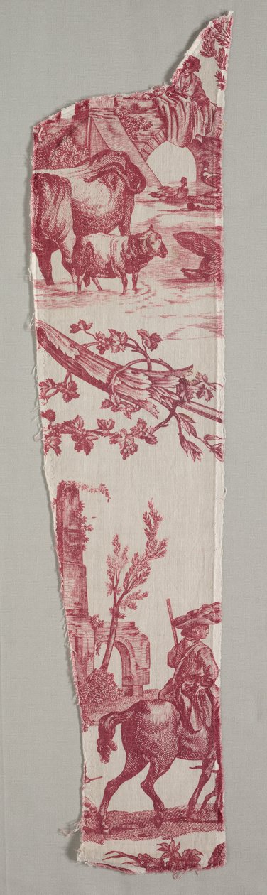 铜版印刷的棉花碎片，约1789年。 作者 克里斯托夫·菲利普·奥伯坎普夫