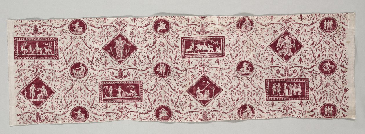 铜版印刷的棉花条，1795-1799。 作者 克里斯托夫·菲利普·奥伯坎普夫